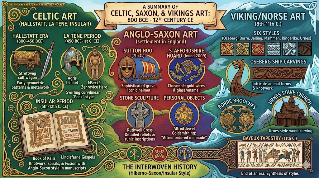 Celtic, Saxon and Viking Art Infographic